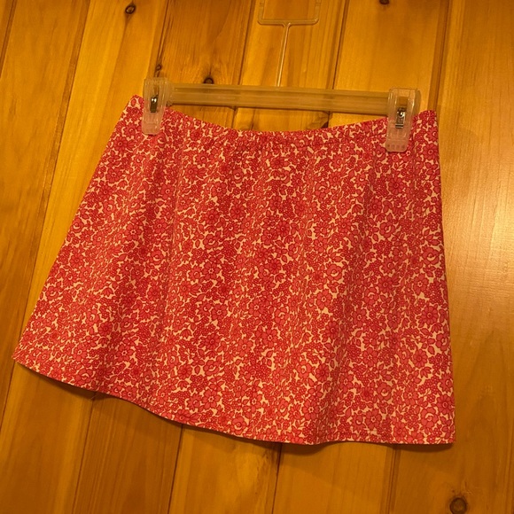 Lands’ End Women’s Pink and White Floral Swim Skirt (No Bottom - Skirt Only) - Picture 3 of 5